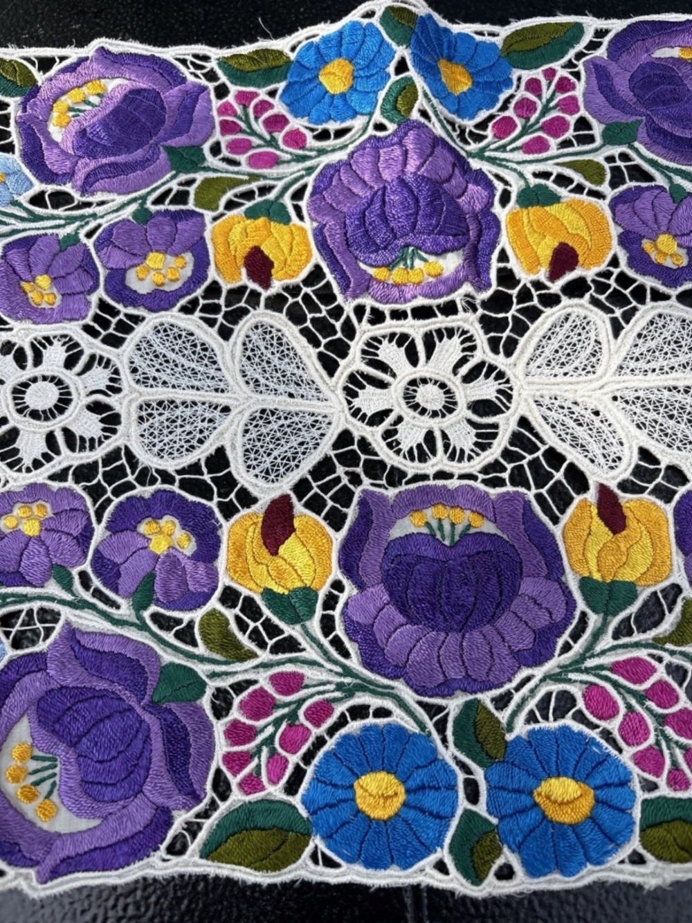 Brand new Kalocsa Hungarian hand embroidered table cover